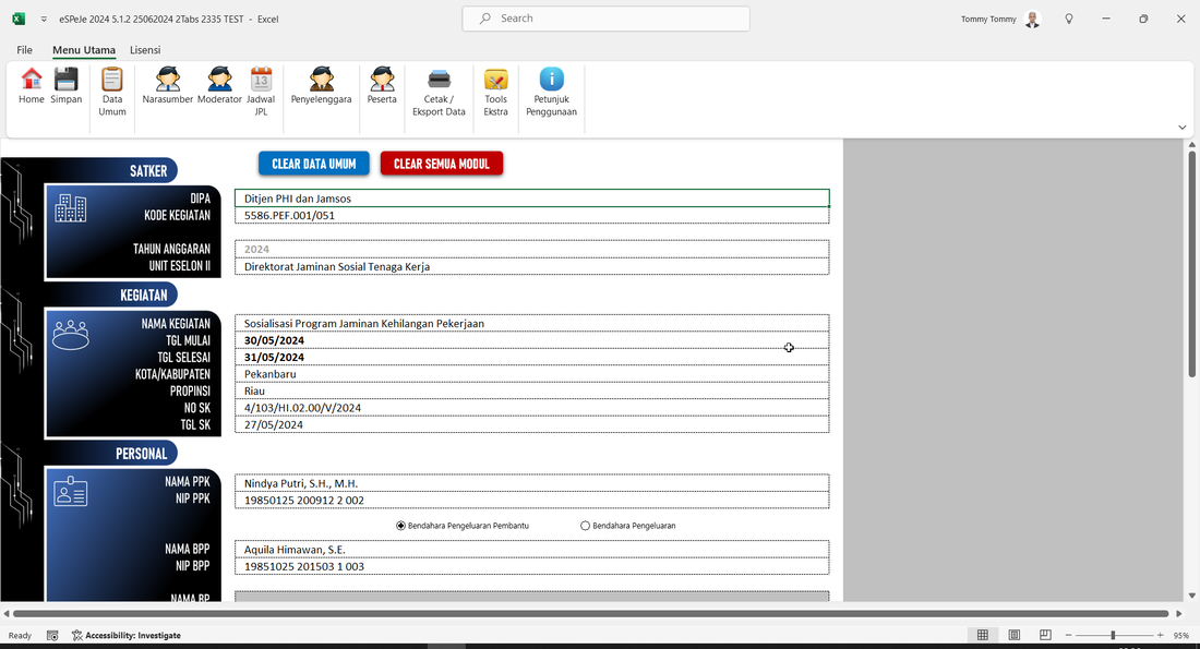 Input Data Umum